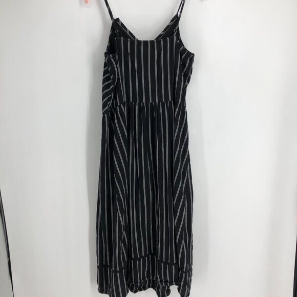 Joe Fresh Black white Striped Midi sleeveless cotton Dress size M - Picture 3 of 15